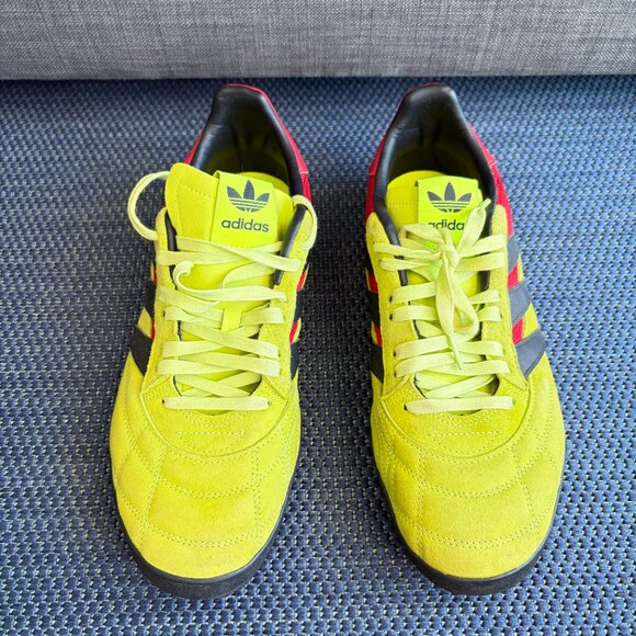 Adidas Sobakov Neon Green Soccer Street Shoes Men's 10.5 - Pre-Owned - Picture 2 of 11